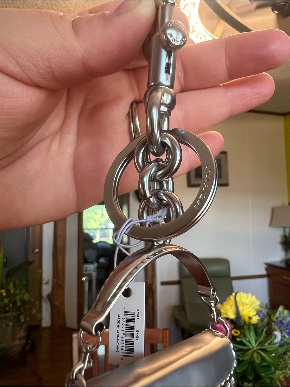 Coach Silver Tabby Bag Charm - Picture 8 of 12